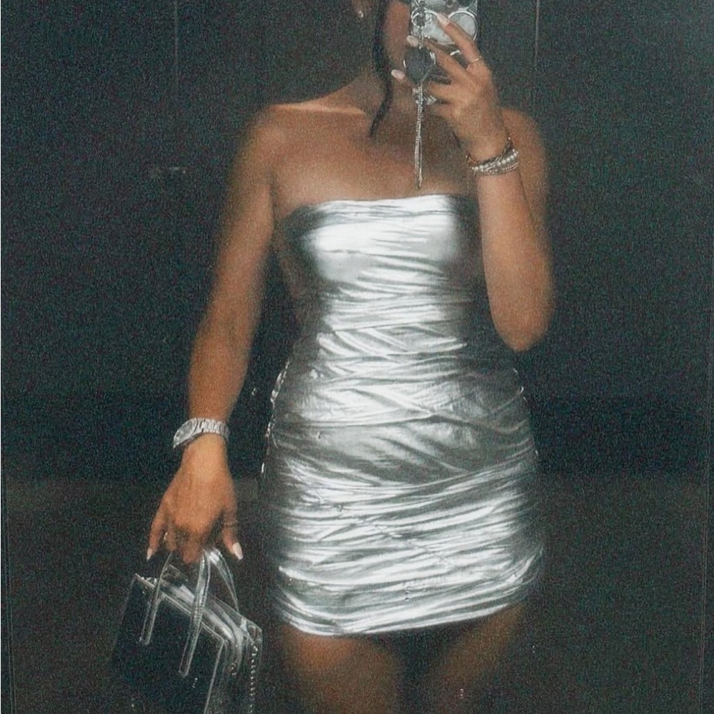 Zara Silver Mini Dress